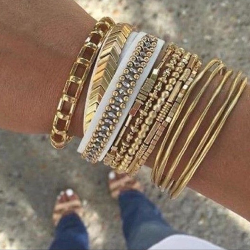 :: S&D Gilded Path Double Wrap Bracelet - Picture 10 of 10